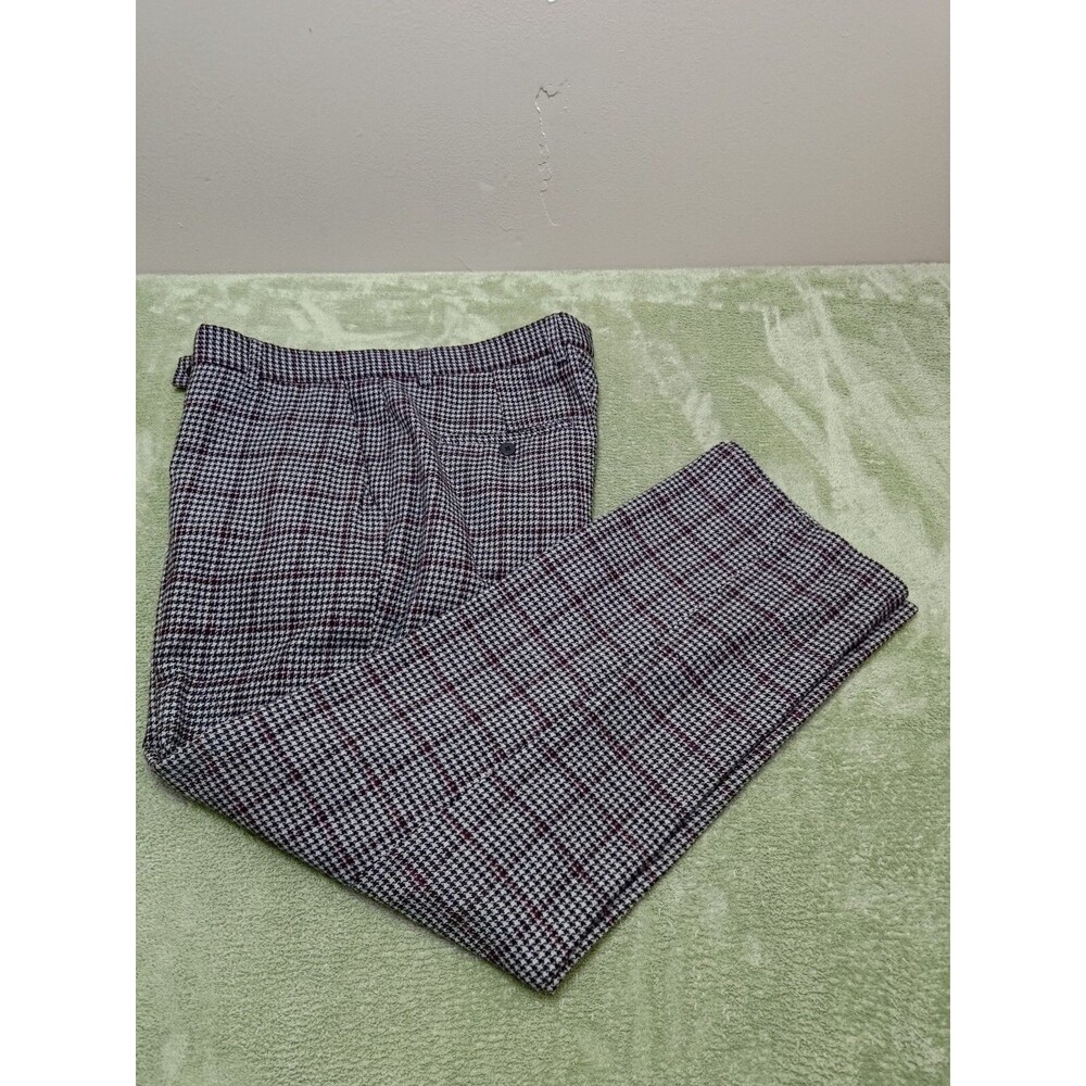 Stacy Adams Dress Pants Mens 36x30 Gray Checks Wool/Rayon Blend - Picture 4 of 12